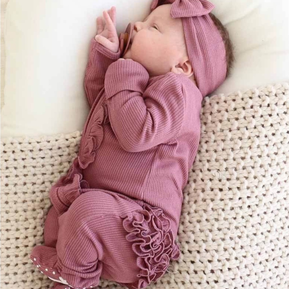 Caden Lane Waffle bamboo zipper in Boysenberry